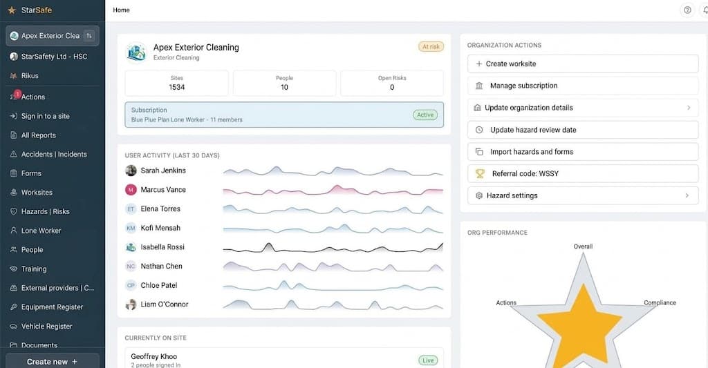 StarSafe health and safety platform